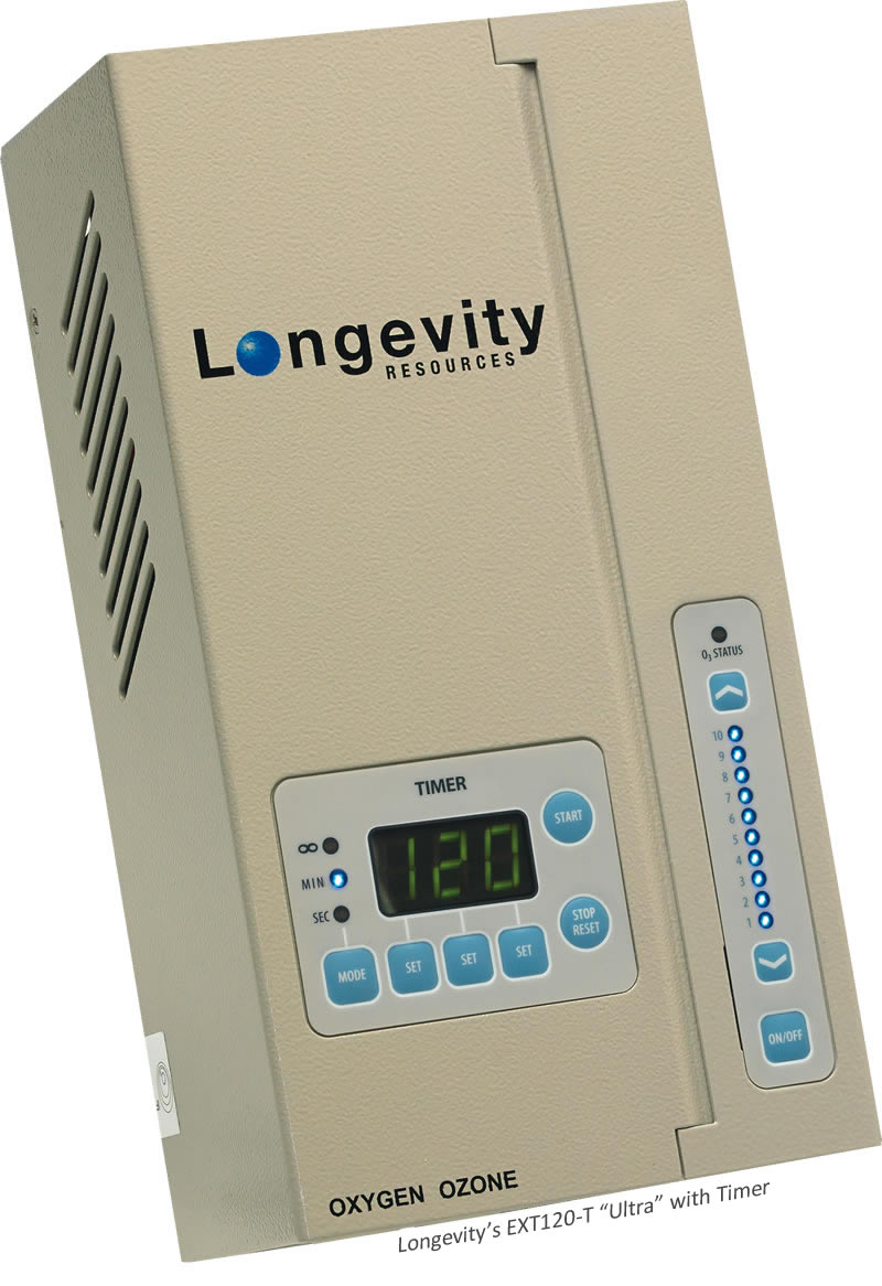 Longevity-EXT120-T-Ultra-Ozone-Generator Longevity EXT120-T Ultra Ozone Generator with Timer and Glass Electrode